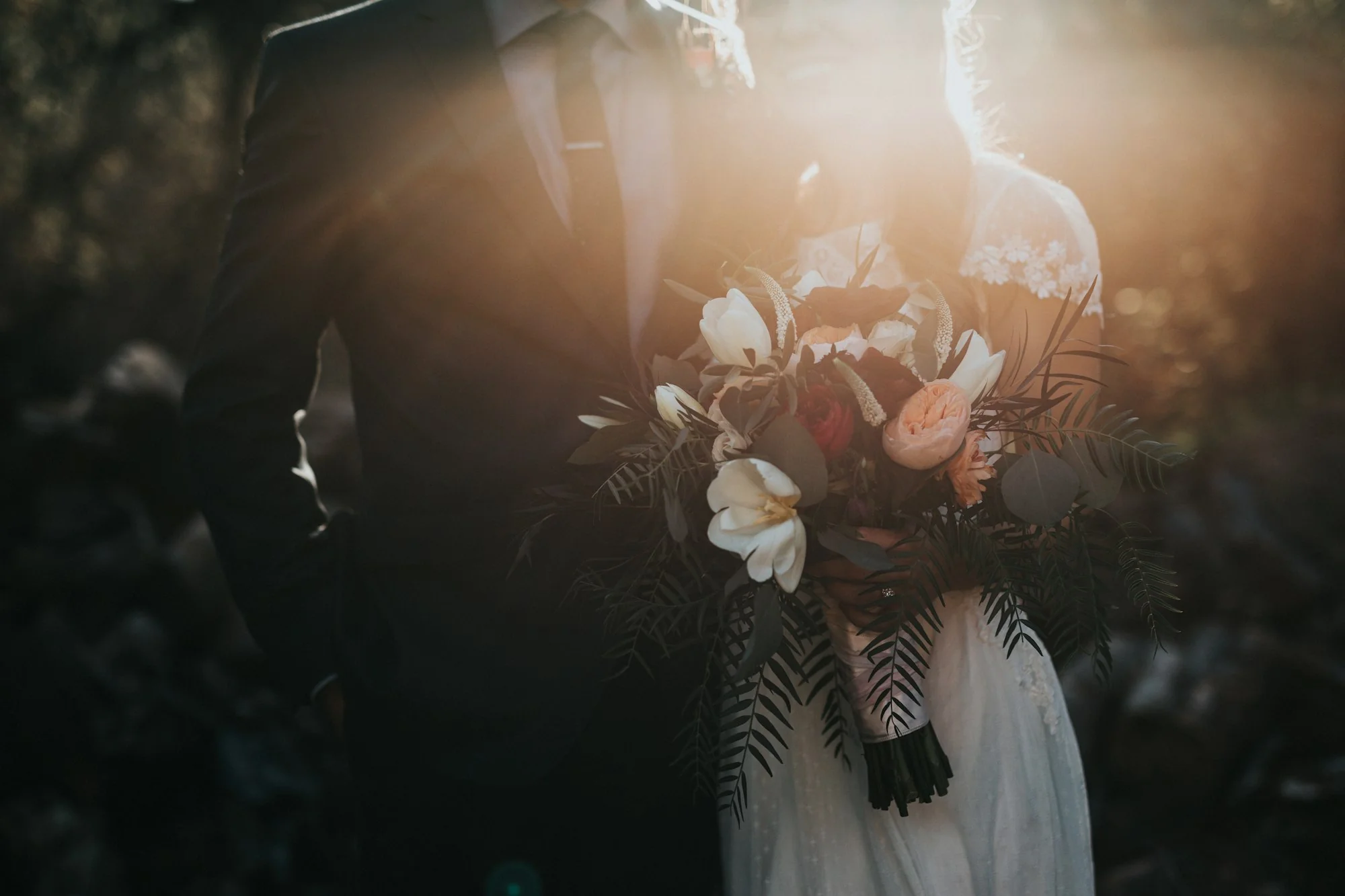 Bride with bouquet